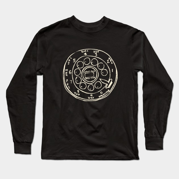 Retro Rotary Telephone Dial by © Buck tee Originals Long Sleeve T-Shirt by Buck Tee